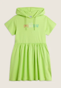 Freddy Abito Bambina con Cappuccio e Logo Multicolore- Abiti