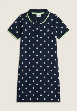 Freddy Abito Bambina Stile Polo in Tessuto Piquet a Pois- Abiti
