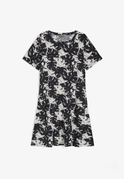Freddy Abito skater in jersey modal stampa tropical all over-Donna Abiti