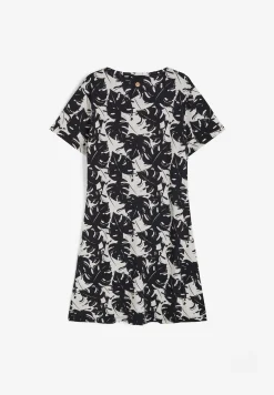 Freddy Abito skater in jersey modal stampa tropical all over-Donna Abiti