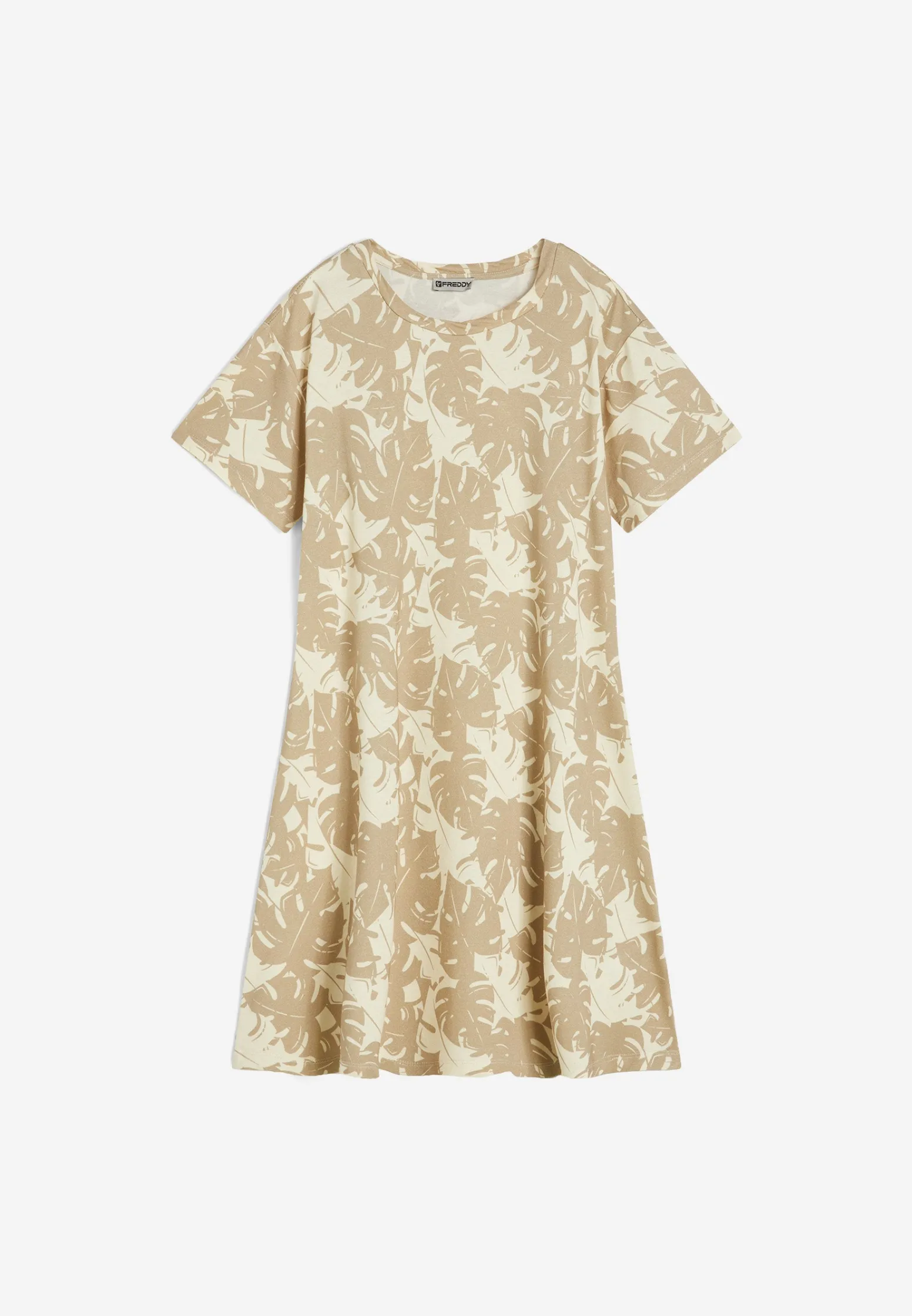 Freddy Abito skater in jersey modal stampa tropical all over-Donna Abiti