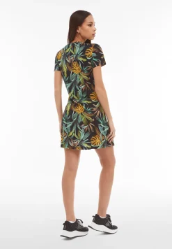 Freddy Abito skater in jersey modal stampa tropical all over-Donna Abiti