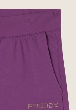 Freddy Bermuda in jersey con logo perline-Donna Padel|Pilates