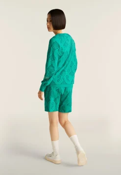 Freddy Bermuda in jersey con stampa floreale-Donna Pilates|Ginnastica