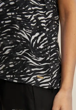 Freddy Blusa animalier in viscosa con scollo a V-Donna Top E Canotte