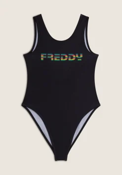 Freddy Body Bambina in tessuto tecnico con Logo Colorato- Body