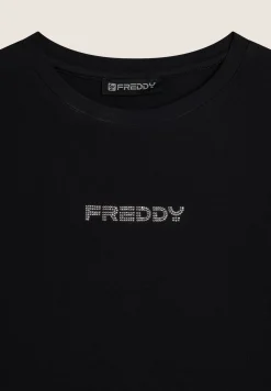 Freddy Body scollo quadrato in jersey decorato da strass-Donna Body