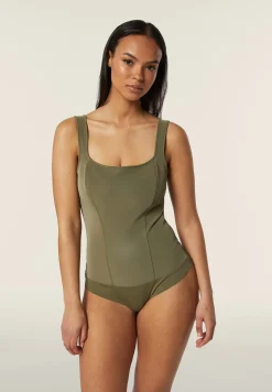 Freddy Body scollo quadrato in similpelle lucida-Donna Body