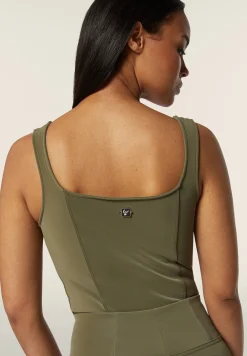 Freddy Body scollo quadrato in similpelle lucida-Donna Body