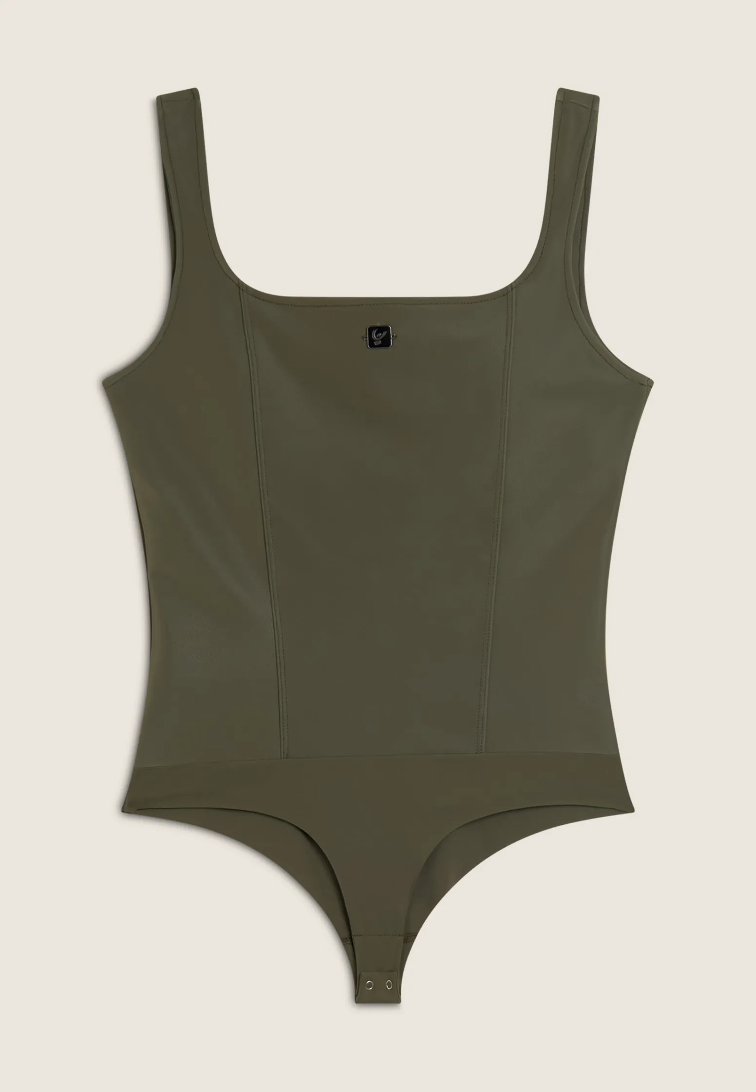 Freddy Body scollo quadrato in similpelle lucida-Donna Body