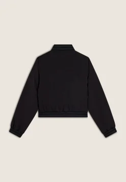 Freddy Bomber in nylon navetta con zip e dettagli in costina rigata-Donna Felpe