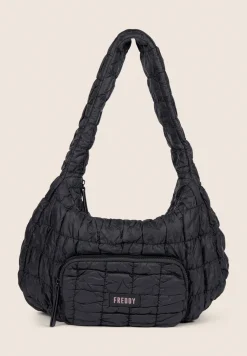Freddy Borsa a spalla in nylon imbottito con cuciture a quadri-Donna Borse E Zaini