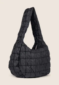 Freddy Borsa a spalla in nylon imbottito con cuciture a quadri-Donna Borse E Zaini