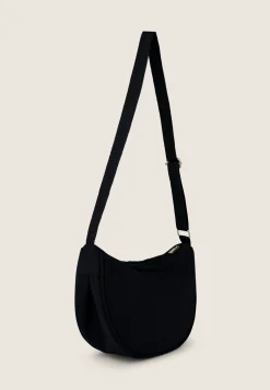Freddy Borsa da spalla a mezzaluna in canvas con zip-Donna Borse E Zaini