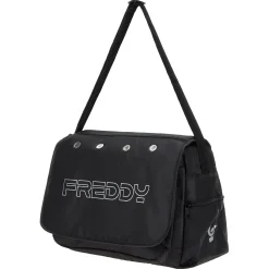 Freddy Borsa Messenger Bag in nylon nero con maxi-logo-Donna Borse E Zaini