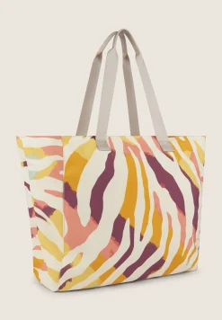 Freddy Borsa Shopper in canvas animalier con zip-Donna Borse E Zaini