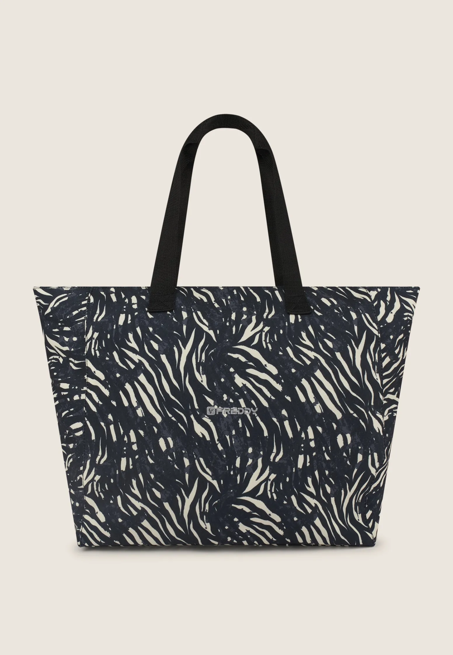 Freddy Borsa Shopper in canvas animalier con zip-Donna Borse E Zaini