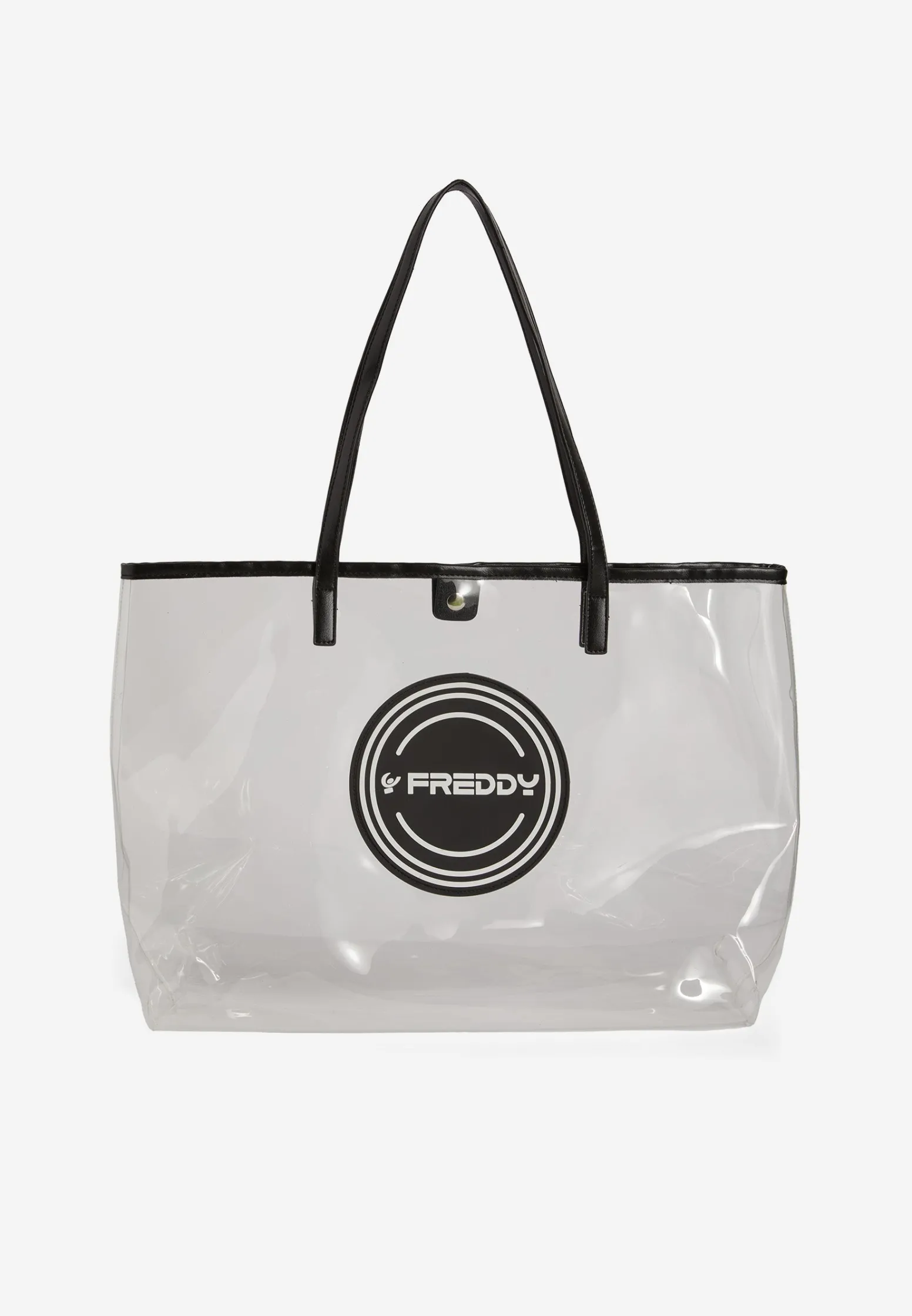 Freddy Borsa shopper in pvc trasparente con logo tondo-Donna Borse E Zaini