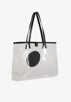 Freddy Borsa shopper in pvc trasparente con logo tondo-Donna Borse E Zaini