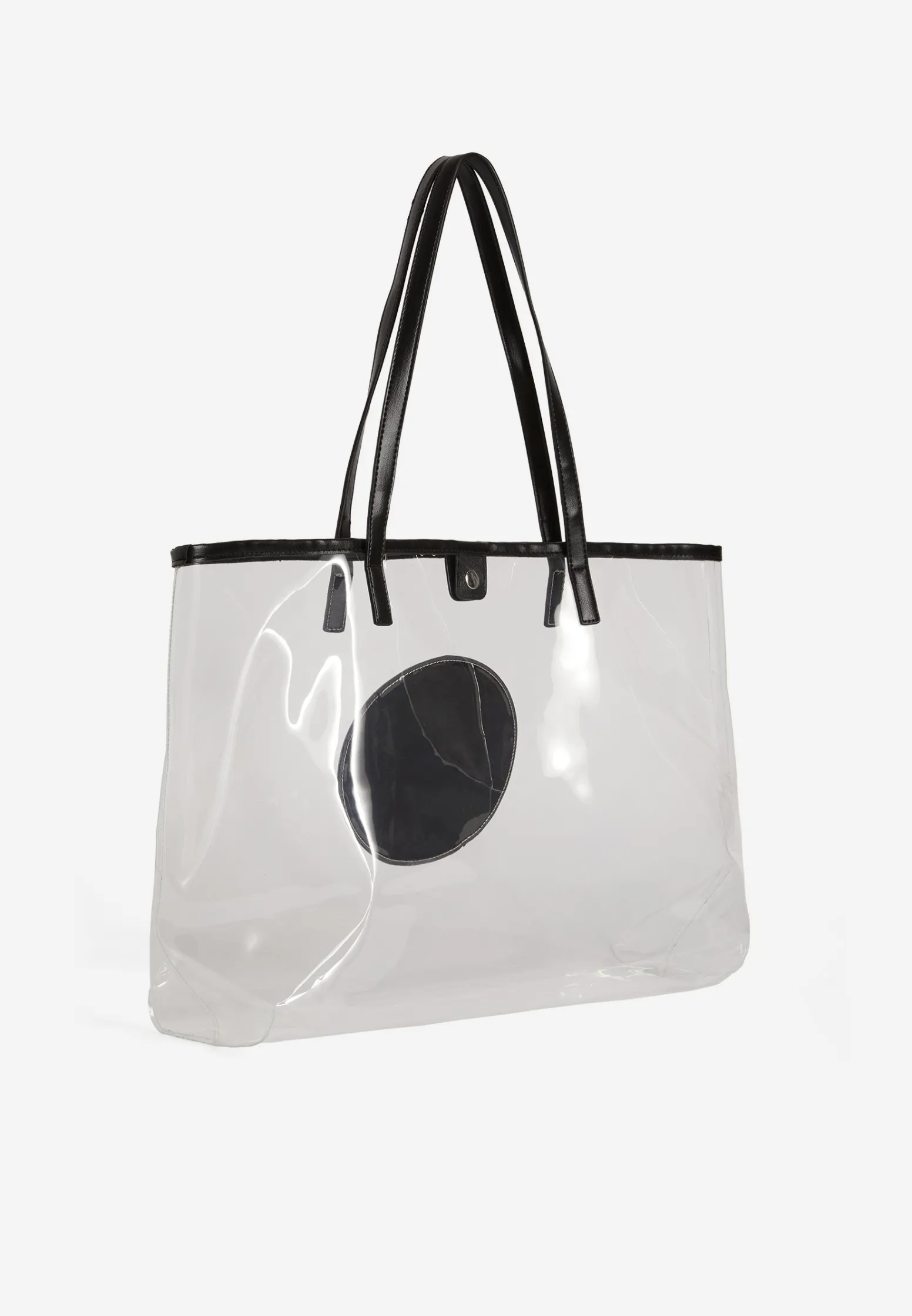 Freddy Borsa shopper in pvc trasparente con logo tondo-Donna Borse E Zaini