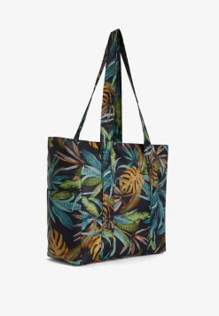 Freddy Borsa shopper stampa foliage tropical con tasche laterali-Donna Borse E Zaini