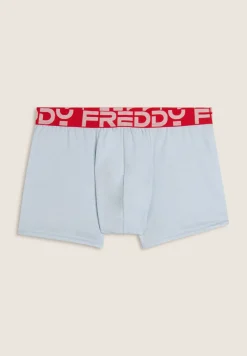 Freddy Boxer Uomo con Elastico Jacquard Colorato e Maxi Logo-Uomo Underwear