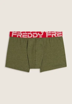 Freddy Boxer Uomo con Elastico Jacquard Colorato e Maxi Logo-Uomo Underwear