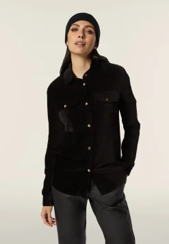 Freddy Camicia comfort fit in velluto mille righe-Donna Felpe