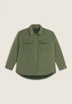Freddy Camicia con imbottitura e fit oversize in nylon navtta-Donna Felpe