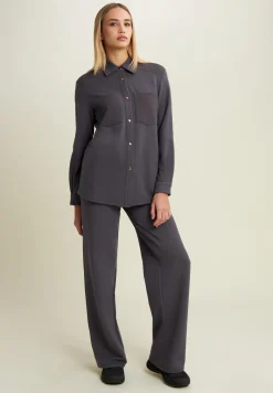 Freddy Camicia donna in felpa con bottoni dorati-Donna Felpe