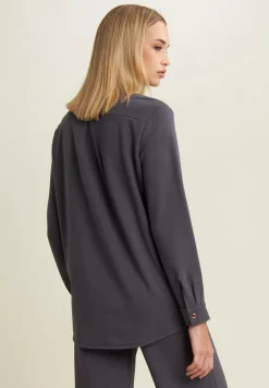 Freddy Camicia donna in felpa con bottoni dorati-Donna Felpe