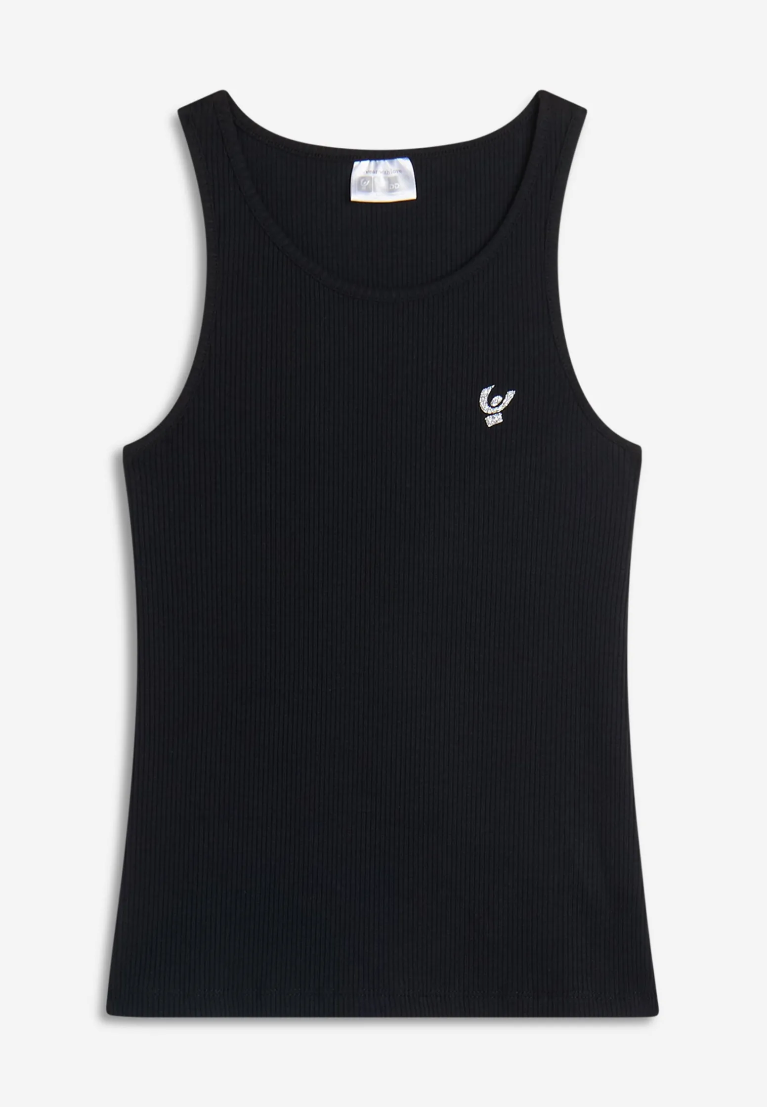 Freddy Canotta a costine da bambina con piccolo logo glitter- Top E Canotte