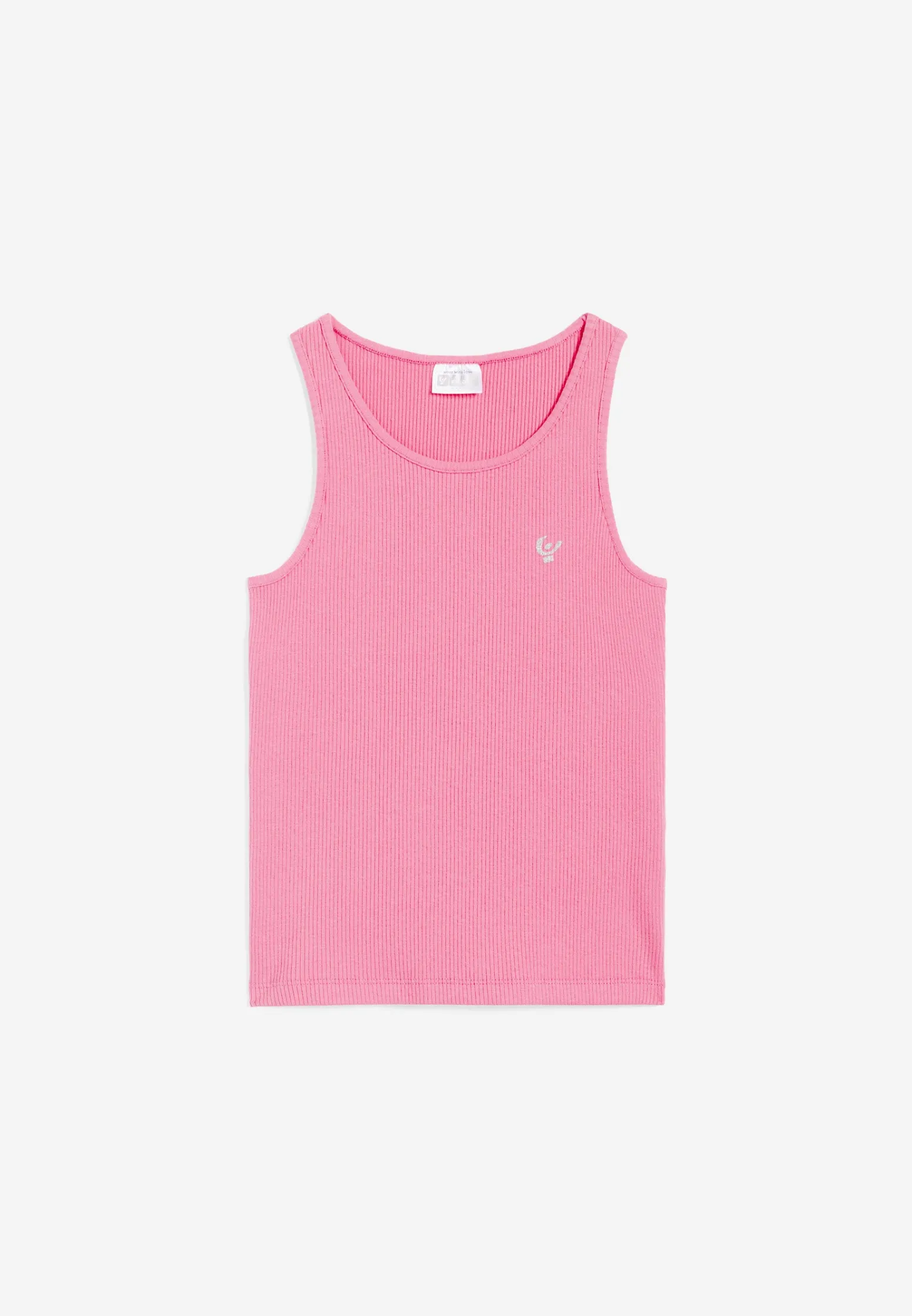 Freddy Canotta a costine da bambina con piccolo logo glitter- Top E Canotte