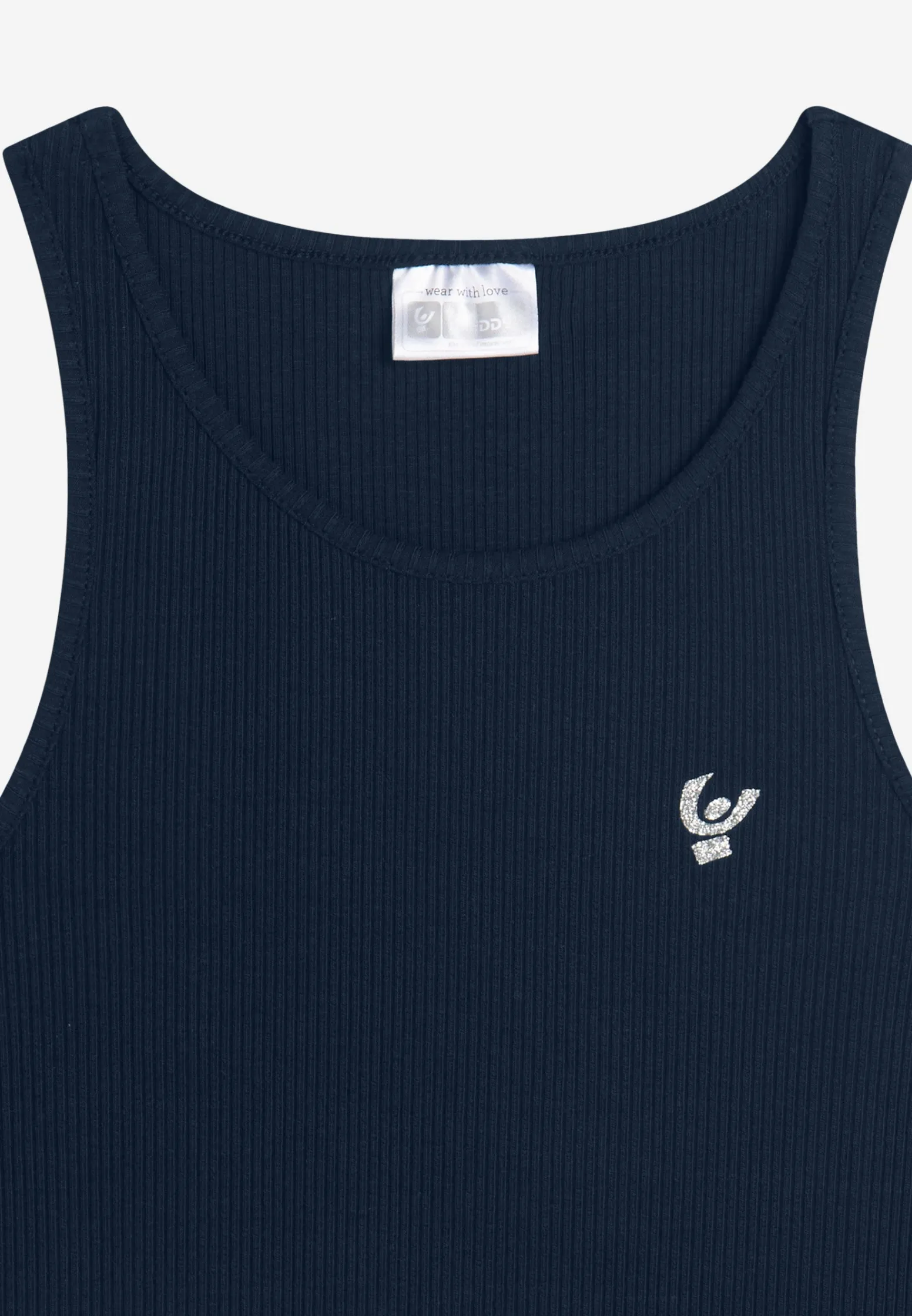 Freddy Canotta a costine da bambina con piccolo logo glitter- Top E Canotte