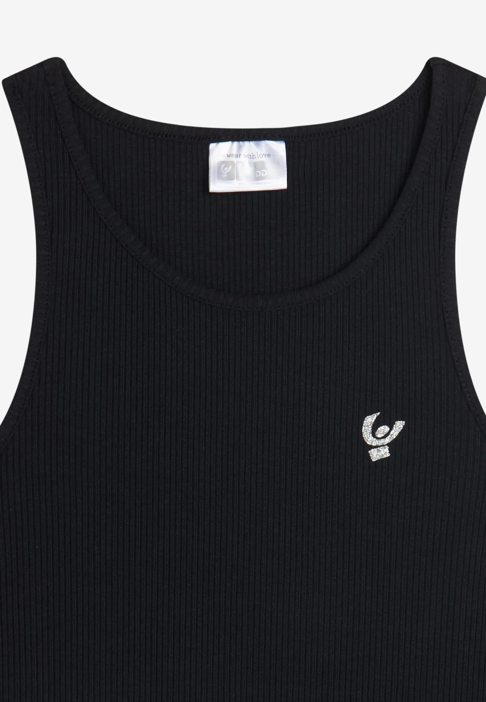 Freddy Canotta a costine da bambina con piccolo logo glitter- Top E Canotte