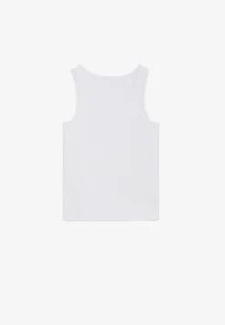Freddy Canotta a costine da bambina con piccolo logo glitter- Top E Canotte