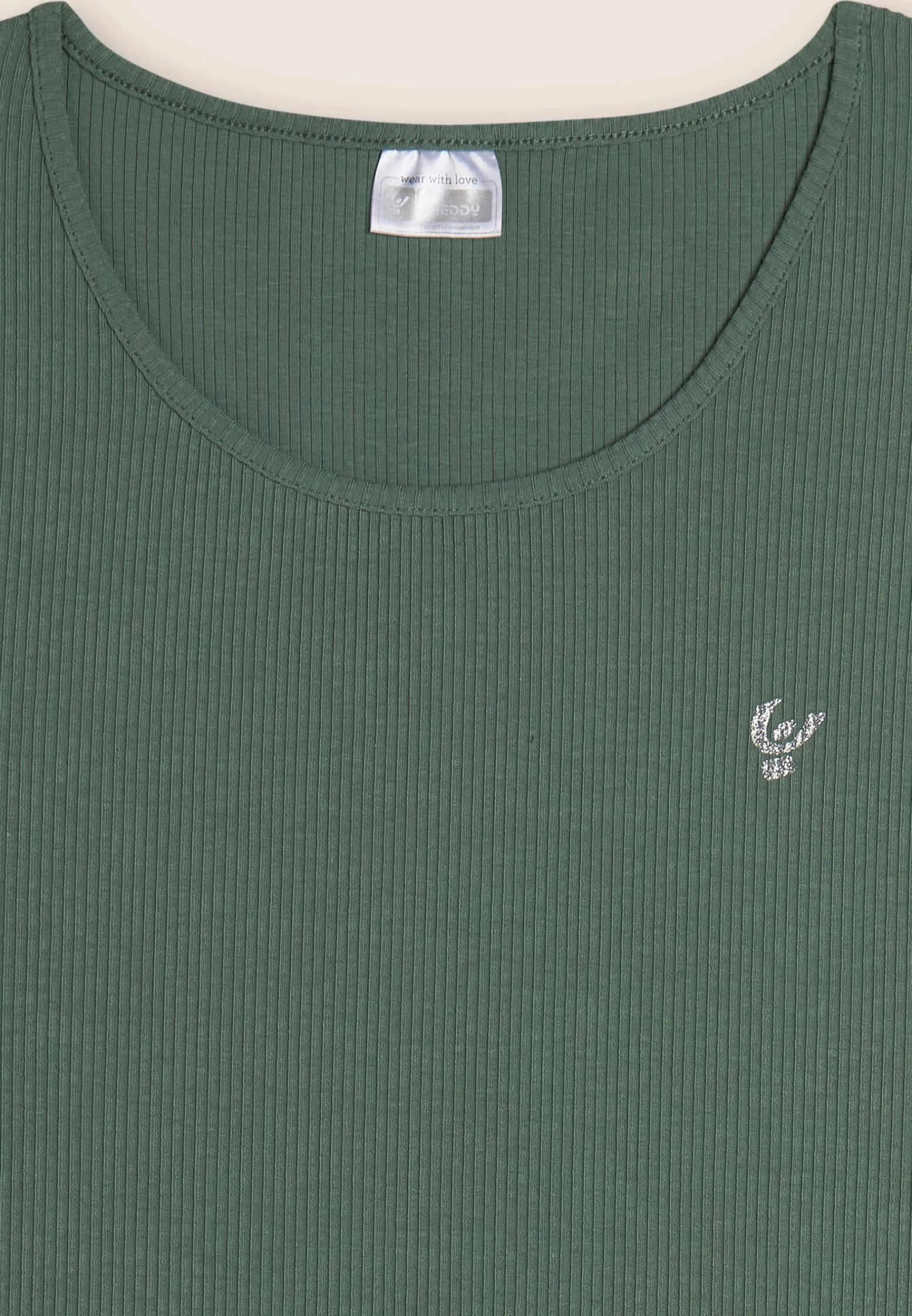 Freddy Canotta a costine da bambina con piccolo logo glitter- Top E Canotte
