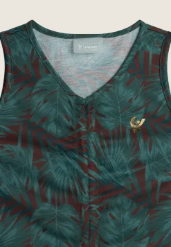 Freddy Canotta Bambina con Stampa Tropicale e Coulisse- Top E Canotte