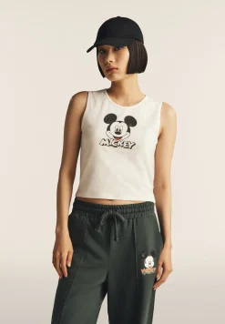 Freddy Canotta cropped slim fit con stampa Mickey Mouse-Donna Top E Canotte