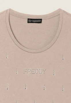 Freddy Canotta decorata da Strass in jersey modal-Donna Top E Canotte