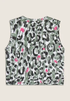 Freddy Canotta donna corta slim fit fantasia maculata-Donna Fitness|Top E Canotte
