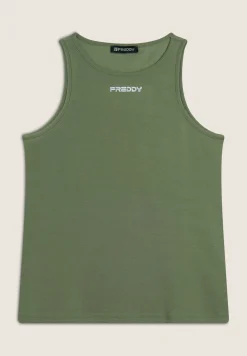 Freddy Canotta donna regular fit in cotone elasticizzato-Donna Top E Canotte