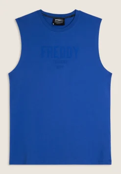 Freddy Canotta in Cotone con Stampa frontale in tono colore-Uomo Canotte