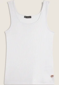 Freddy Canotta in jersey viscosa coated con scollo ampio-Donna T-shirts