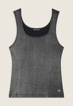 Freddy Canotta in jersey viscosa coated con scollo ampio-Donna T-shirts