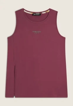 Freddy Canotta Regular Fit con Apertura Laterale-Donna Top E Canotte