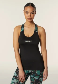 Freddy Canotta sportiva in tessuto tecnico con inserto floreale-Donna Padel|Pilates