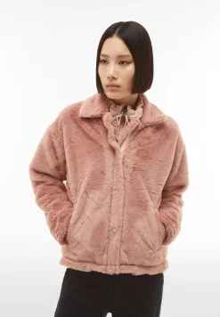 Freddy Cappotto corto monopetto con zip in pelliccia sintetica-Donna Giacche