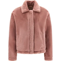 Freddy Cappotto corto monopetto con zip in pelliccia sintetica-Donna Giacche