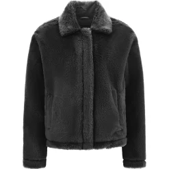 Freddy Cappotto corto monopetto con zip in pelliccia sintetica-Donna Giacche